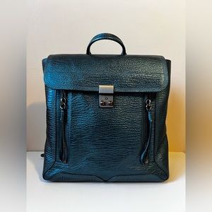 3.1 Phillip Lim -  Pashli Medium Metallic Backpack - Turquoise